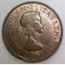NEW ZEALAND 1960 . HALF 1/2 PENNY . ERROR . CLIPPED PLANCHET FLAW